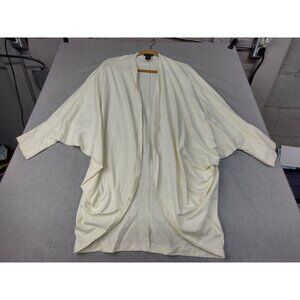 Wonderlush Layers by Lizaen Women's White Oversized Open Front Cardigan XS USED